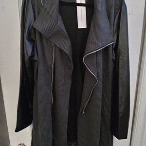 Women's Black Light coat with sliver zipper